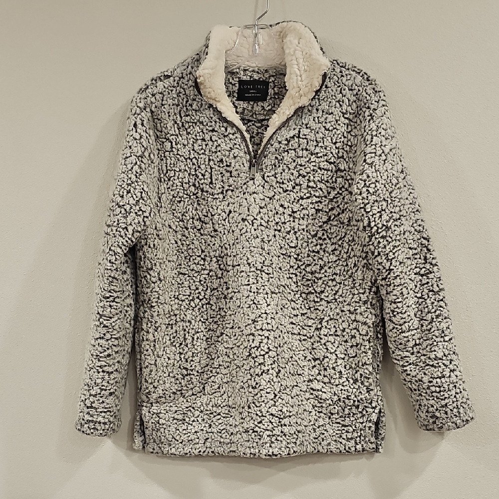 Love Tree Gray Sherpa Jacket